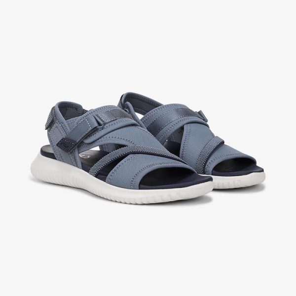 Ryka Joy Strappy Sandal Flintstone Blue Fabric 5.0 M