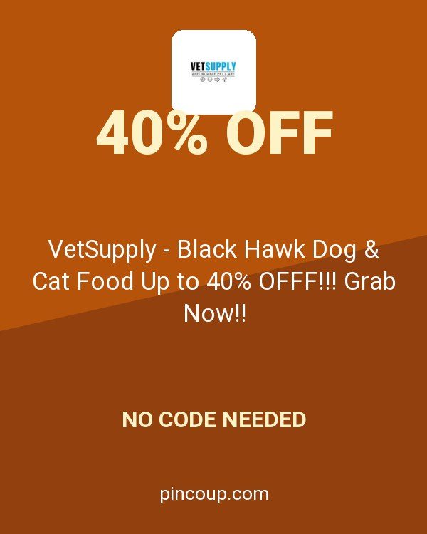 VetSupply.com.au coupon: VetSupply - Black Hawk Dog & Cat Food Up to 40% OFFF!!! Grab Now!!