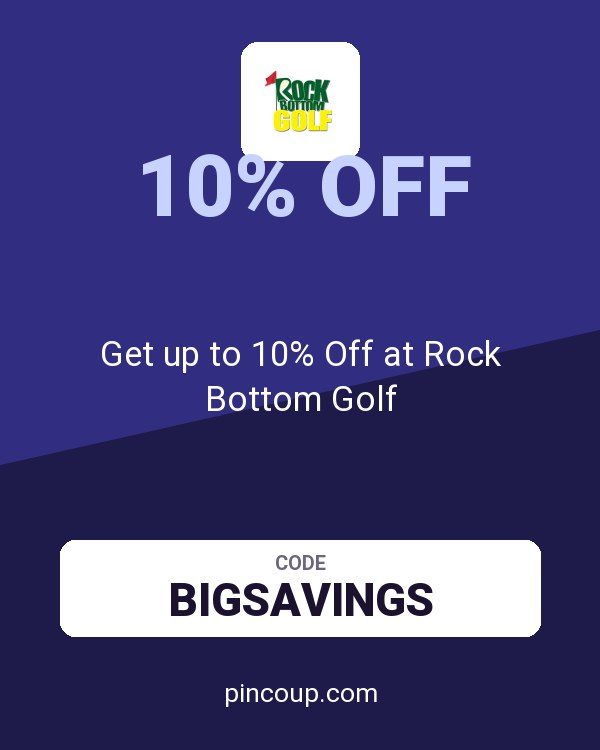 Get up to 10% Off at Rock Bottom Golf