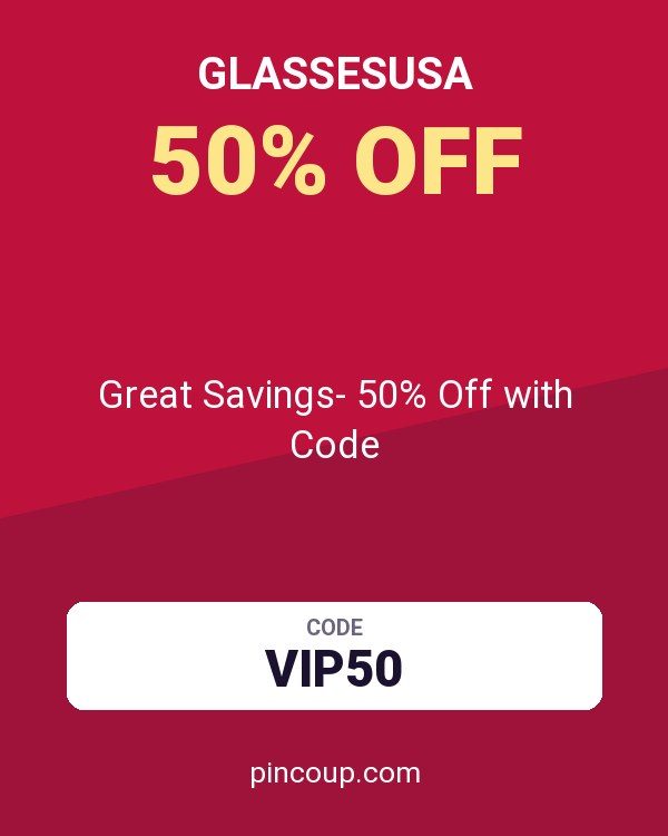 GlassesUSA coupon: Great Savings- 50% Off with Code