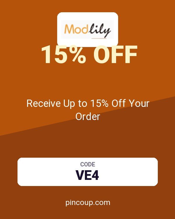 Modlily coupon: Receive Up to 15% Off Your Order