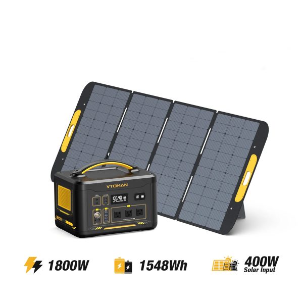 VTOMAN Jump 1800 V-BEYOND™ with 400W Solar Panel - US at VTOMAN US/CA