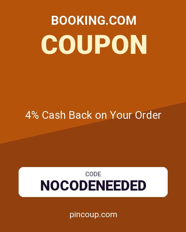 Booking.com coupon: 4% Cash Back on Your Order