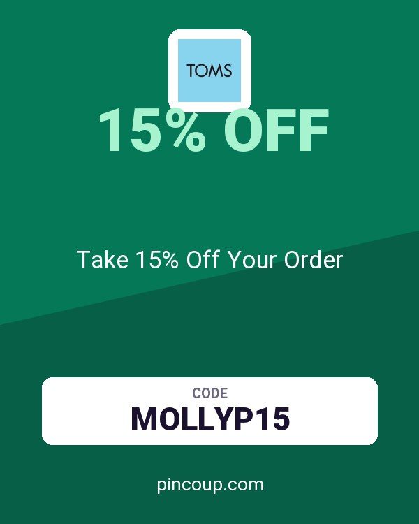 TOMS coupon: Take 15% Off Your Order