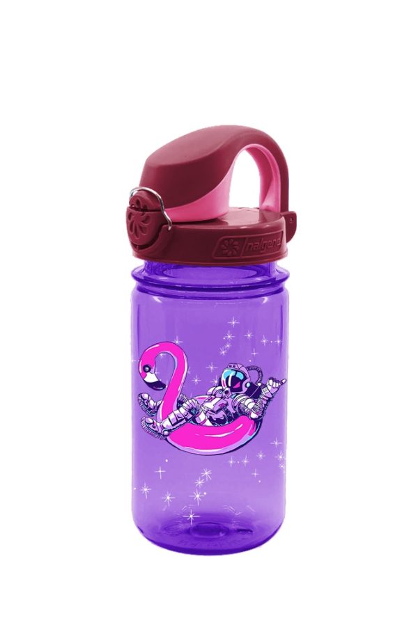 12oz On-The-Fly Kids Lock-Top Bottle with Graphics (Graphic: Floating Astronaut) at Nalgene
