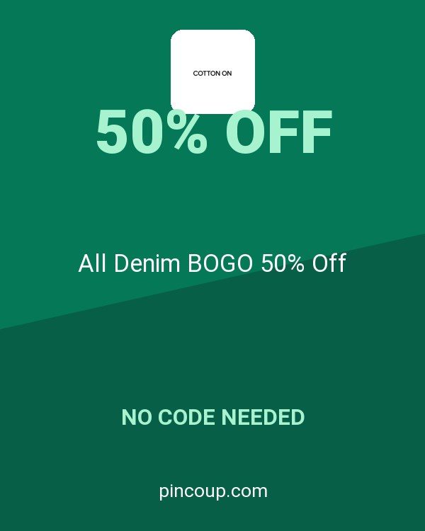 Cotton On coupon: All Denim BOGO 50% Off