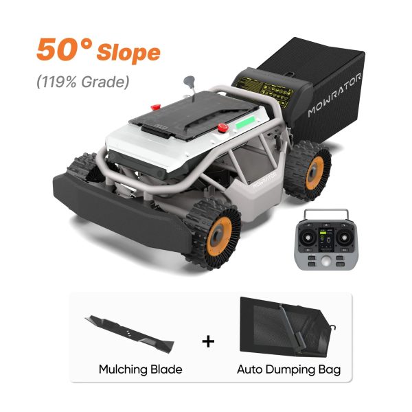 Mowrator S1 4WD 18Ah Auto-Dumping Lawn Care Bundle - 4WD 18Ah 50° Slope + Auto Dumping Bag at Reemo Innovation Limited