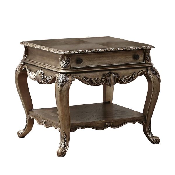 Manhattan Lane - Wooden End Table With One Drawer And Bottom Shelf - Brown at Best Buy