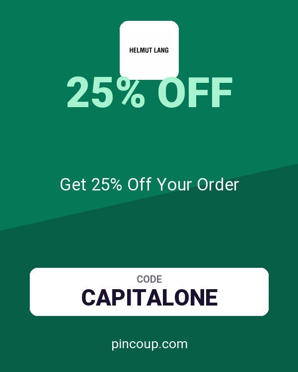 Helmut Lang coupon: Get 25% Off Your Order