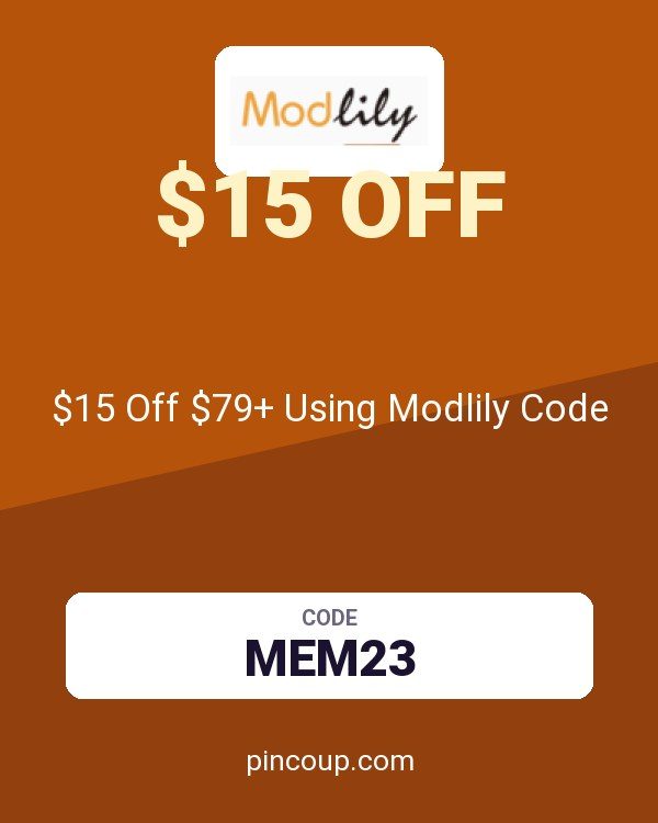 $15 Off $79+ Using Modlily Code