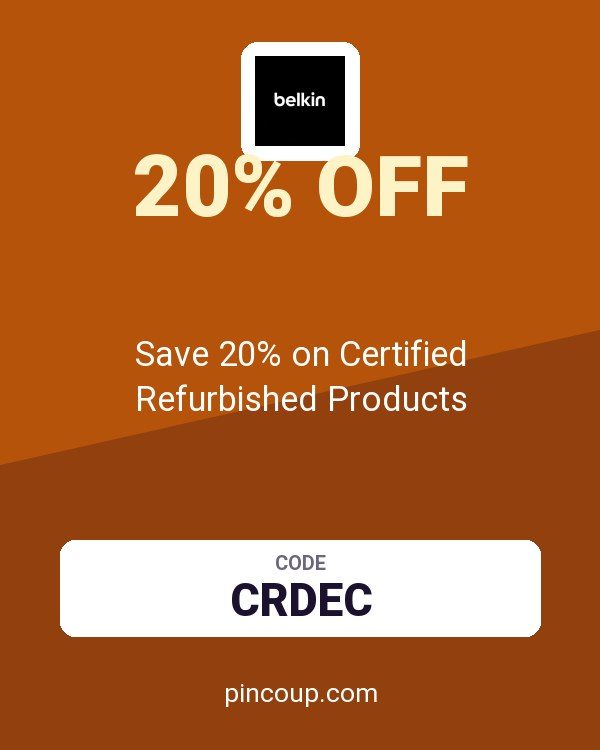 Belkin AU coupon: Save 20% on Certified Refurbished Products