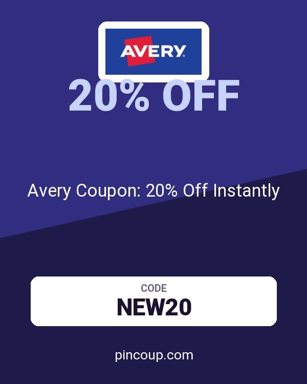 Avery Coupon: 20% Off Instantly