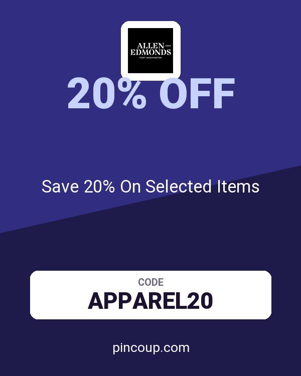 Allen Edmonds coupon: Save 20% On Selected Items