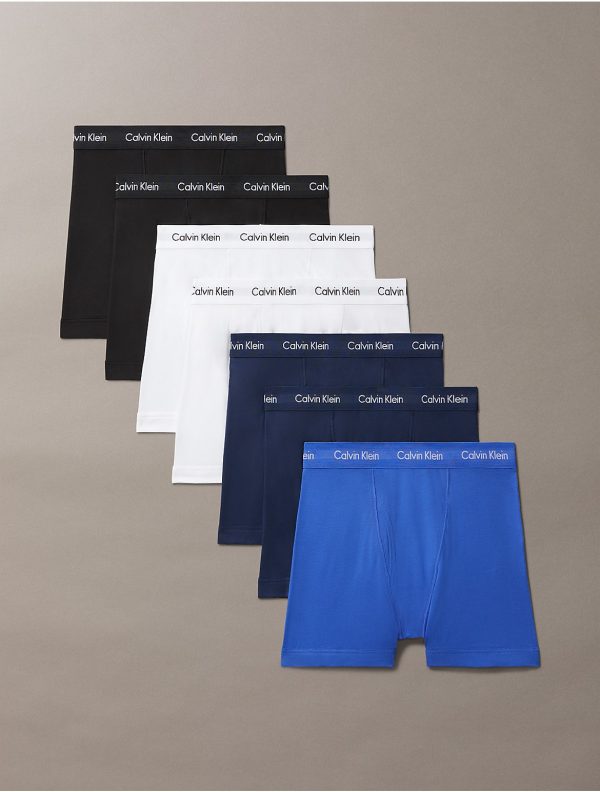 Calvin Klein Men's Cotton Stretch 7-Pack Boxer Brief - Multi - S
