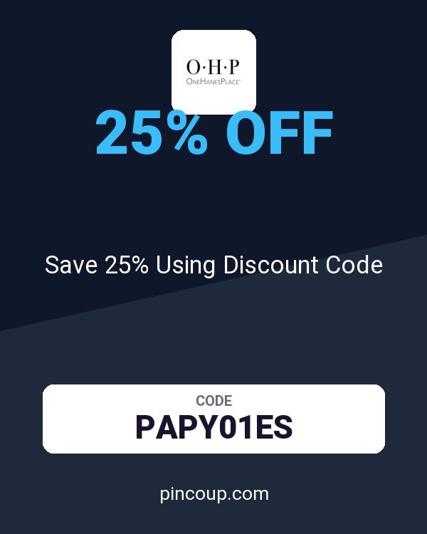 OneHanesPlace.com coupon: Save 25% Using Discount Code