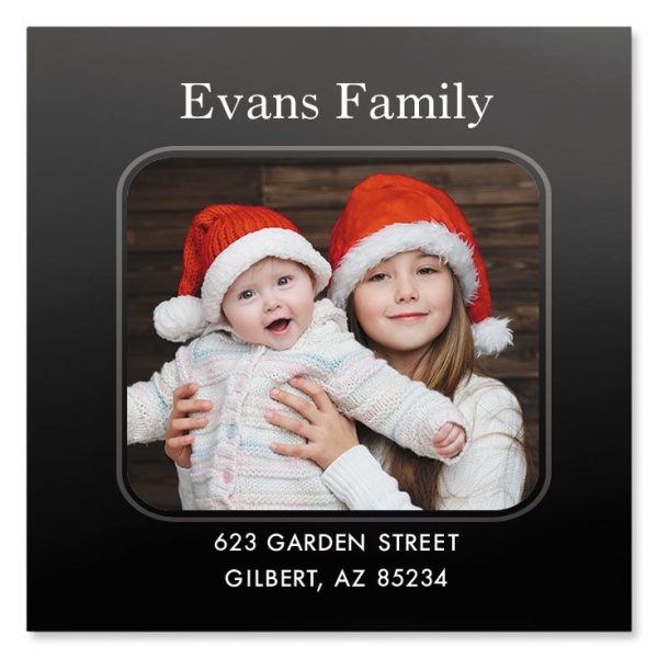 Modern Large Square Photo Personalized Address Labels at Current Catalog