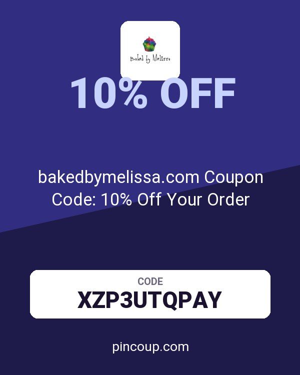 bakedbymelissa.com Coupon Code: 10% Off Your Order