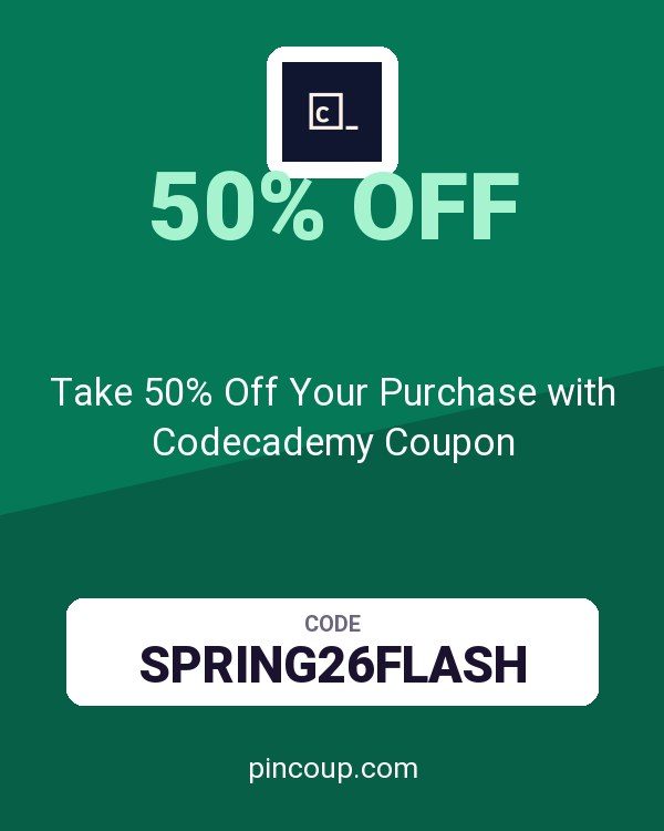 Take 50% Off Your Purchase with Codecademy Coupon