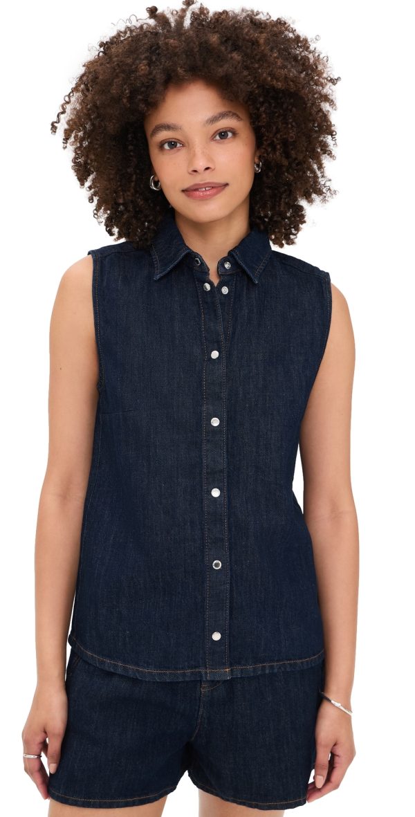 7 For All Mankind Sleeveless Shirt Blossom S at Shopbop
