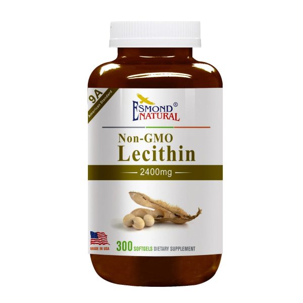 Lecithin (Non-GMO), USA, FDA, GMP, NPAC-2400mg, 300 Softgels at Esmond Natural