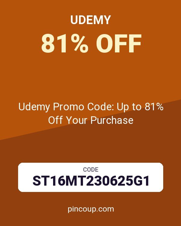 Udemy Promo Code: Up to 81% Off Your Purchase