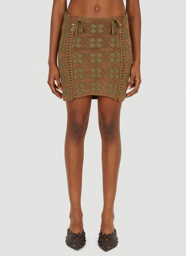 Isa Boulder Expandable Quilted Tube Skirt - Woman Skirts Khaki Xs at LN-CC