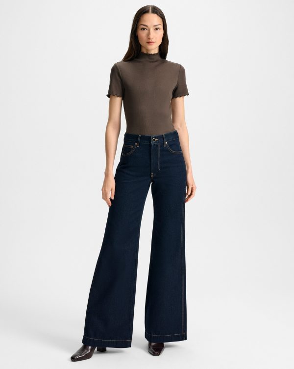 Veronica Beard Kasey Wide-Leg Jean Indigo Rinse