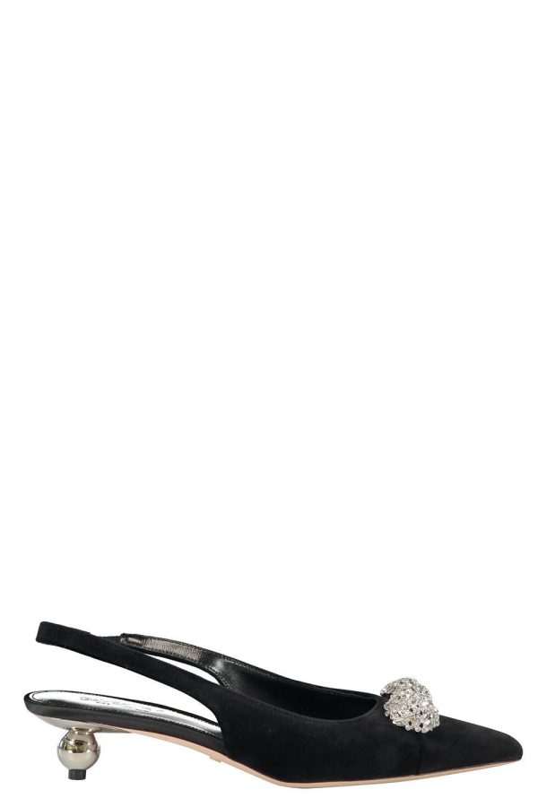 Crystal Embellished Slingback Heels at Marissa Collections