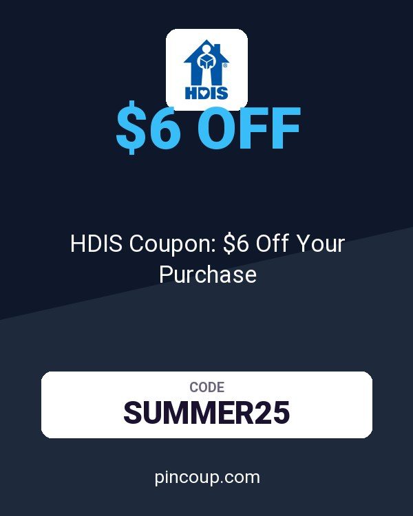 HDIS Coupon: $6 Off Your Purchase
