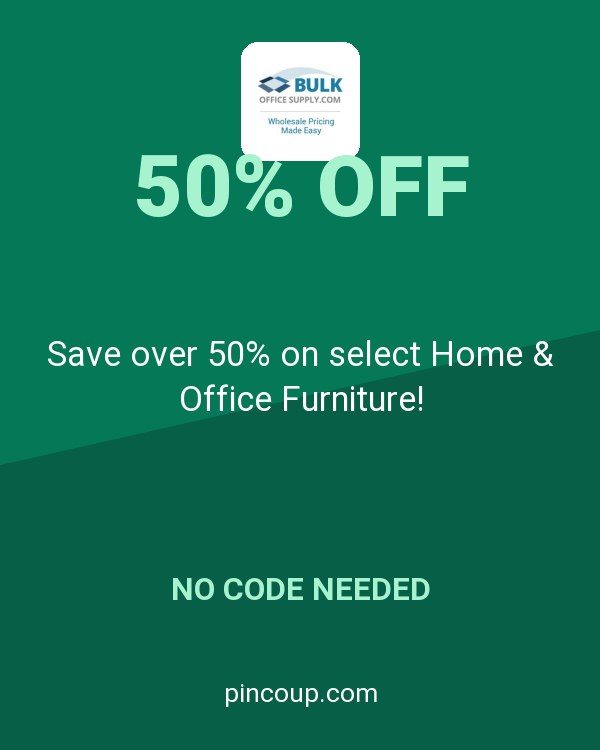 Bulk Office Supply coupon: Save over 50% on select Home & Office Furniture!