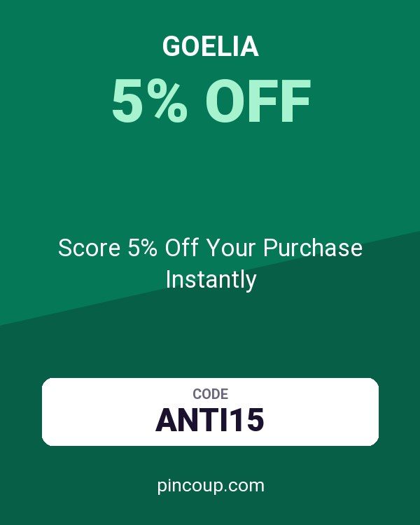 GOELIA coupon: Score 5% Off Your Purchase Instantly