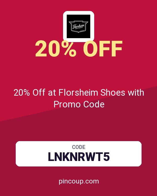 20% Off at Florsheim Shoes with Promo Code