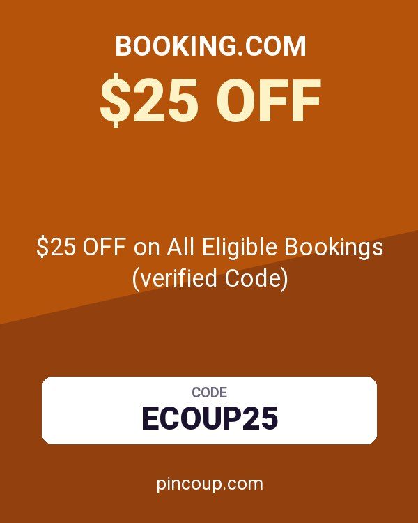 Booking.com coupon: $25 OFF on All Eligible Bookings (verified Code)