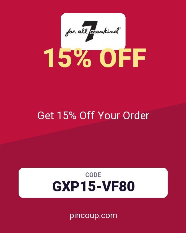 7 For All Mankind coupon: Get 15% Off Your Order