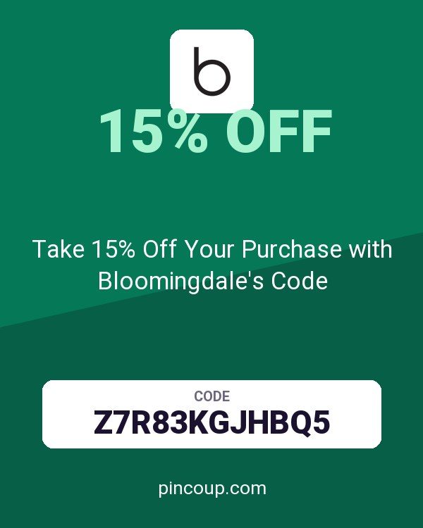 Take 15% Off Your Purchase with Bloomingdale's Code
