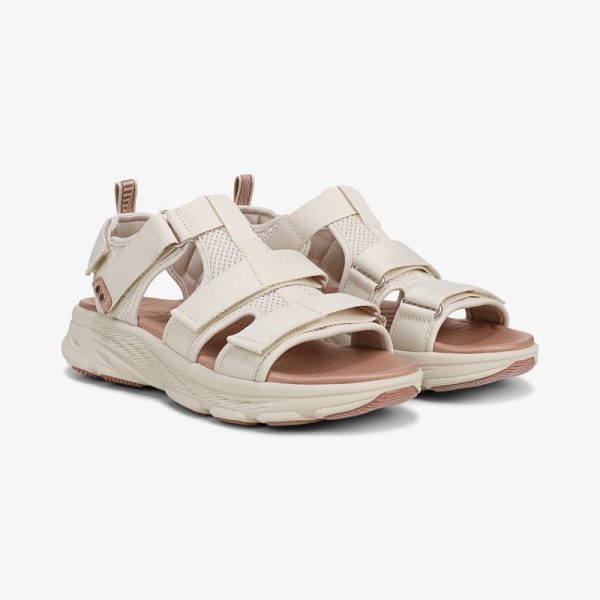 Ryka Devotion Max T Strap Sandal Whitecap Beige Mesh Fabric 12.0 W Arch Support