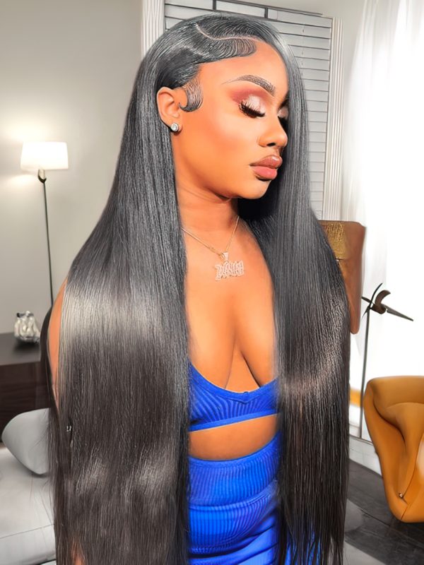 [Full 200% Density] Match All Skin 55 HD Lace Undetectable Upgrade Invisible Closure Straight Wig Flash Sale at UNice