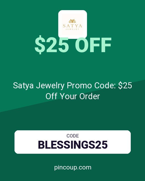 Satya Jewelry Promo Code: $25 Off Your Order