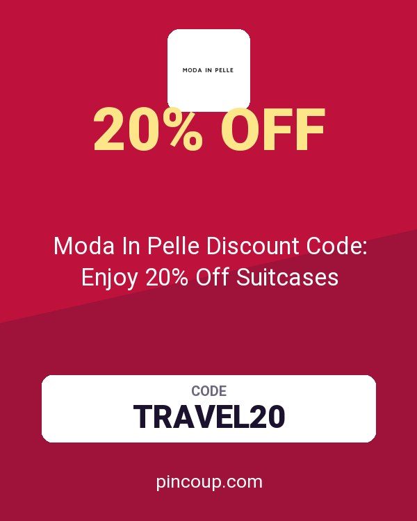 Moda In Pelle Discount Code: Enjoy 20% Off Suitcases