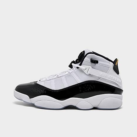 Jordan Men's Air 6 Rings Basketball Shoes in White/Black/Gold Size: 9.5 at JD Sports