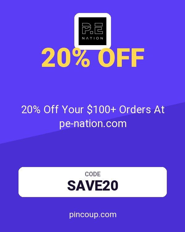 20% Off Your $100+ Orders At pe-nation.com