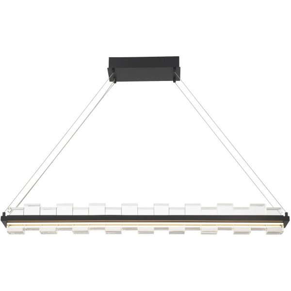 Eurofase 46803-016 Bruco Linear Chandelier Ceiling Light in Black at Lighting New York