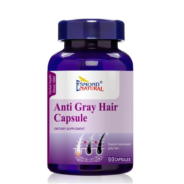 Anti Gray Hair Capsule (Supports in decreasing gray hair. Stimulates healthy hair growth), USA, FDA, GMP, NPAC-60 Capsules at Esmond Natural