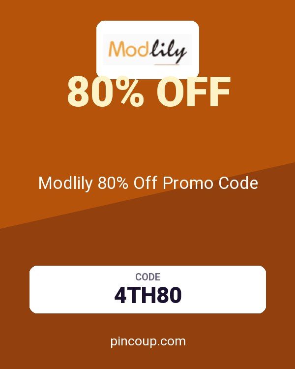 Modlily 80% Off Promo Code