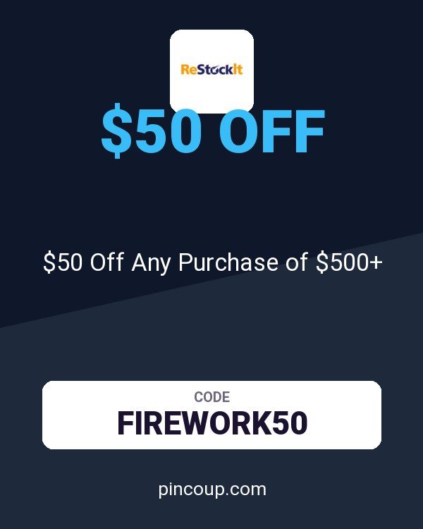 ReStockIt.com coupon: $50 Off Any Purchase of $500+