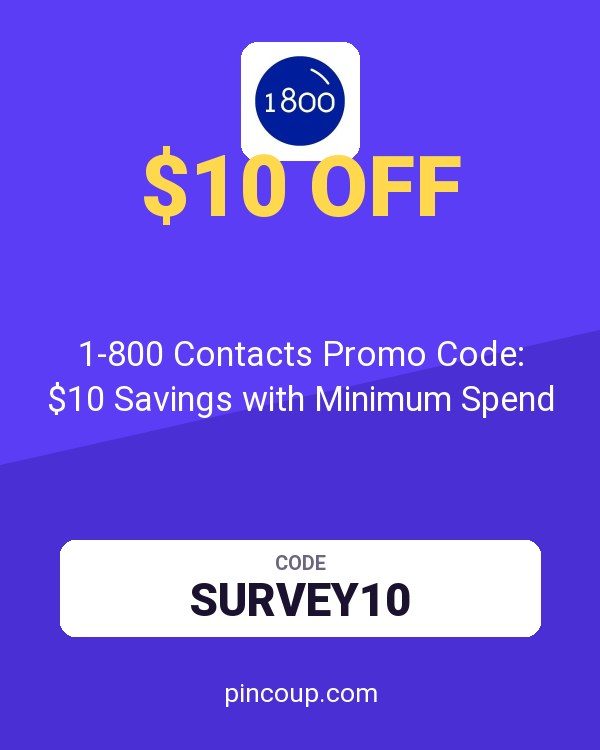 1-800 Contacts Promo Code: $10 Savings with Minimum Spend
