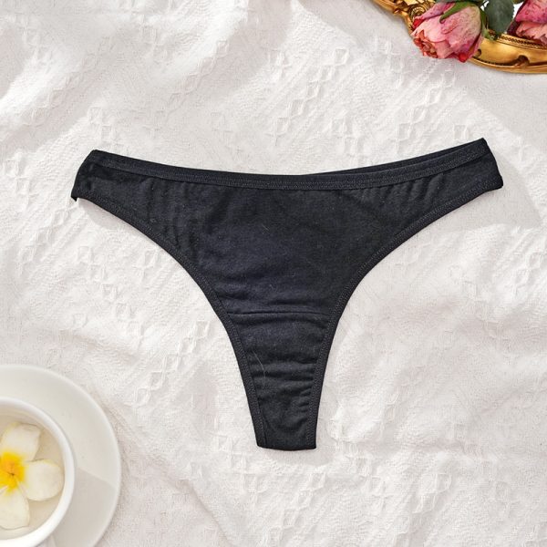 Vibecurve® Women's Solid Color Drop Waist Thong, Black · XL