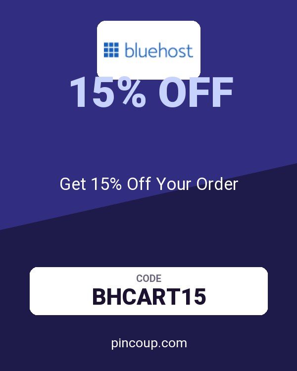Bluehost coupon: Get 15% Off Your Order
