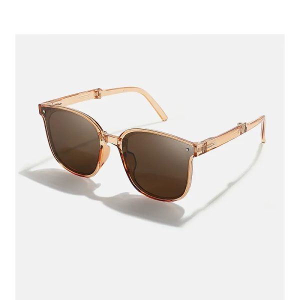 Vibecurve® Fashion Retro Sun Protection Folding Sunglasses, Coffee