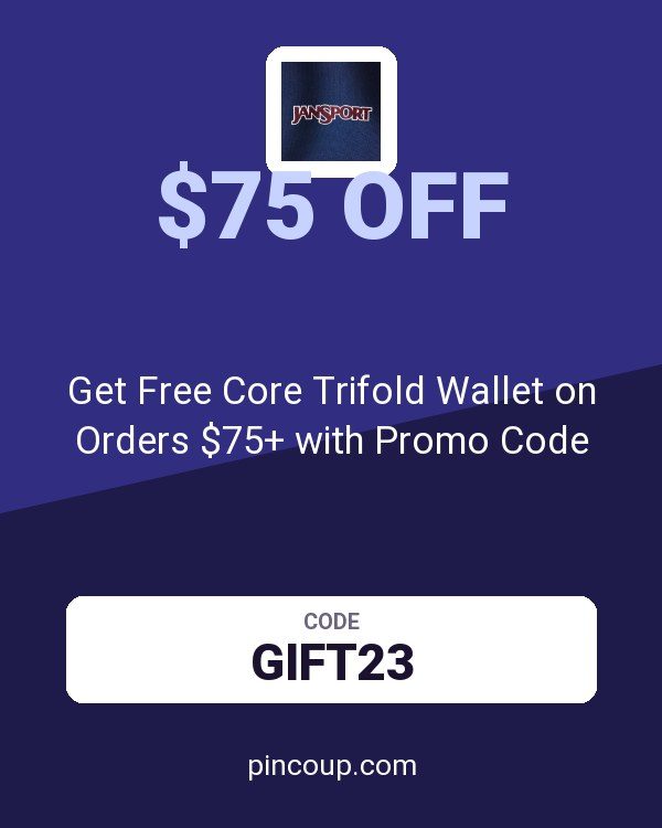 JanSport coupon: Get Free Core Trifold Wallet on Orders $75+ with Promo Code
